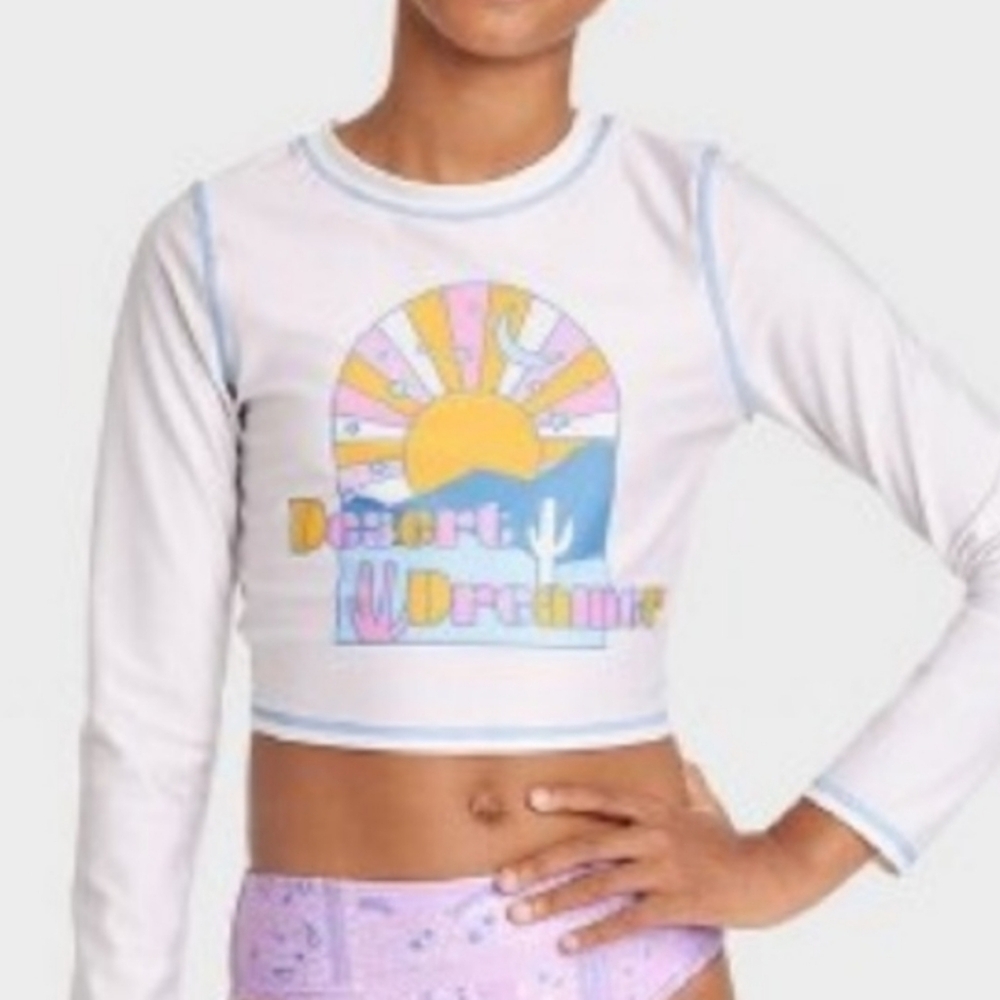 ❤️10/$10 New girls rash guard swim top